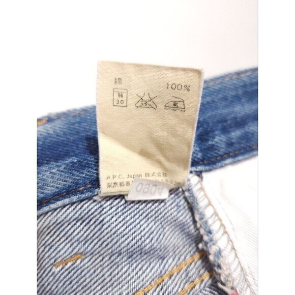 A.P.C. New Standard Japanese Slim Leg Denim Jeans 29 Mens Distressed - Picture 9 of 9